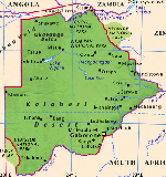 Карта ботсваны