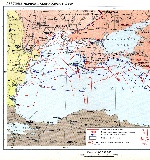 Карта действий Черноморского флота в 1944 году во время Великой Отечественной войны