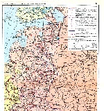 Карта действий советских партизан в 1944 году во время Великой Отечественной войны
