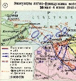 Карта Дюнкеркской операции