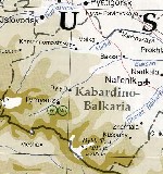 карта кабардино-балкарии на английском языке