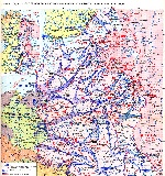 Карта летне-осенней кампании 1941 года Великой Отечественной войны