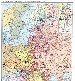 Карта летне-осенней кампании 1944 года Великой Отечественной войны