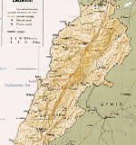 Карта ливана