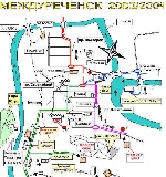 Карта Междуреченска