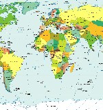 политическая карта мира на английском языке
