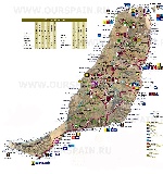 Карта острова Фуэртевентура