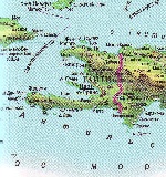 Карта острова Гаити