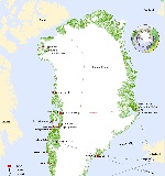 Карта острова Гренландия