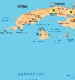 Карта острова Куба