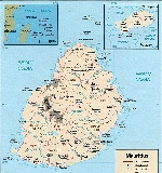 Карта острова Маврикий