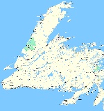 Карта острова Ньюфаундленд