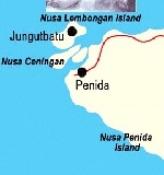 Карта острова Нуса Пенида