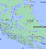 Карта острова Огненная Земля
