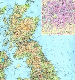 Карта острова Великобритания