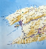 Карта острова Вис