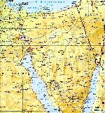 Карта полуострова Синайскийа