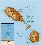 Карта Сент-Китса и Невиса