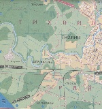 Карта Тихвина