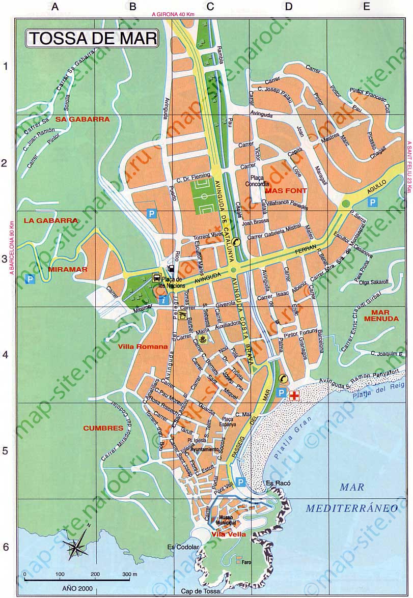Map Of Tossa De Mar Map Maps Of Tossa De Mar