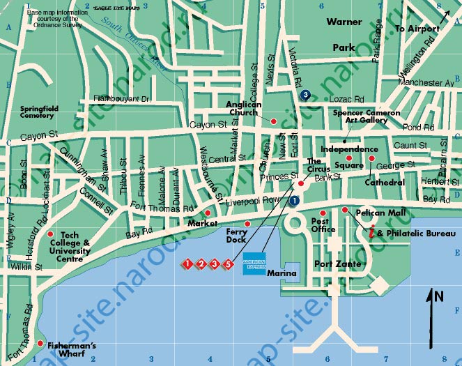 Map of Basseterre