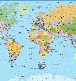 карта мира на английском языке
