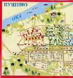Карта Пущино