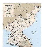 Карта северная кореи