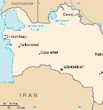 Карта туркменистана на английском языке